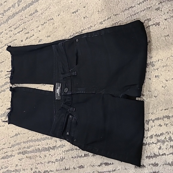 Aritzia The Castings high rise cigarette Jeans Overdye Black, raw edge hems - Picture 3 of 7